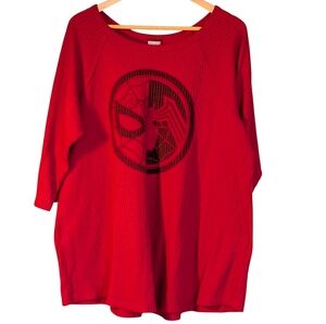 Marvel Torrid Red Thermal Shirt 3X Spiderman Fandom Casual